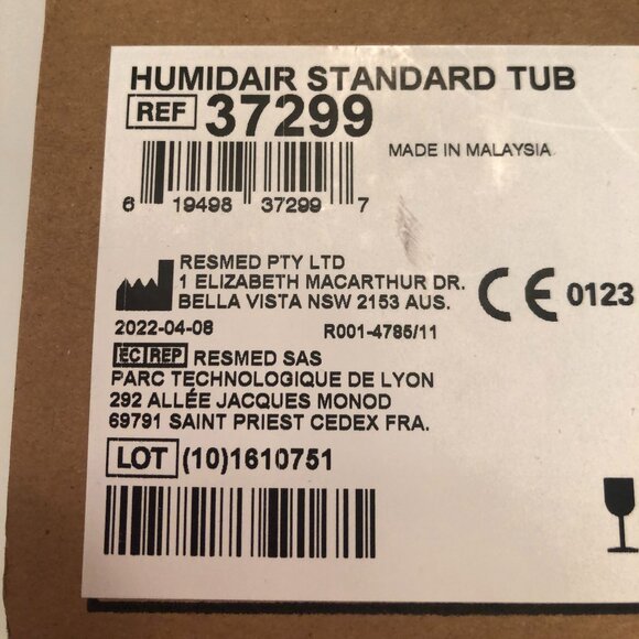 ResMed CPAP 2 Humid Air standard tub humidifier water reservoir chambers 37299 - Picture 3 of 5